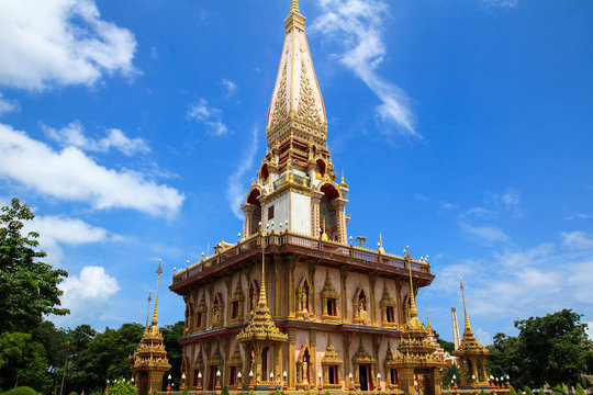 Pagoda at Wat Chalong Temple in Phuket, Thailand.