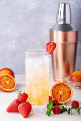 Blood orange cocktail with gin