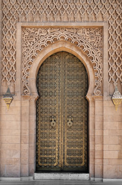 Arabic oriental styled door in Morocco
