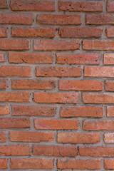 Old red brick wall surface background 