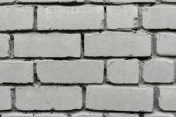 A white brick wall background texture block