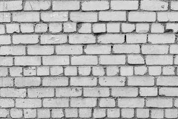 A white brick wall background texture block