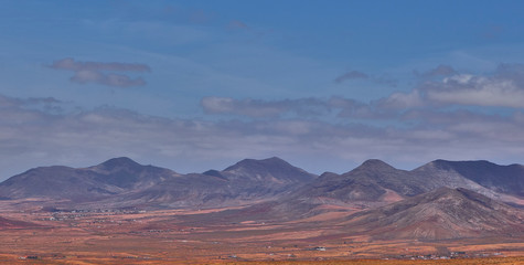 landscape on fuerteventura island on the Canary Islands,Spain