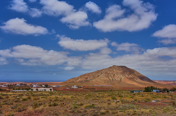 landscape on fuerteventura island on the Canary Islands,Spain