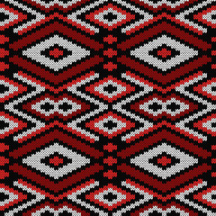 Knitting seamless ornate pattern