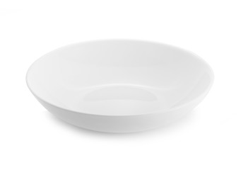 empty white bowl on white background