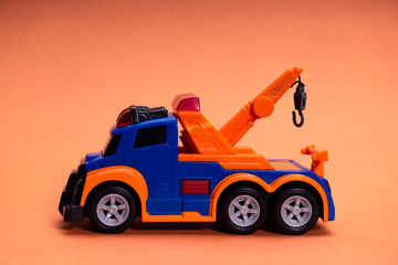 Breakdown Truck on orange background