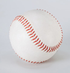 Baseball isolated on white with clipping path a well-worn