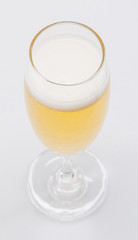 Glass of beer isolated on white