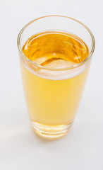 Glass of beer isolated on white