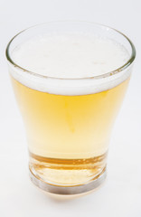 Glass of beer isolated on white