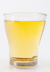 Glass of beer isolated on white