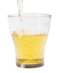 Glass of beer isolated on white