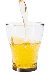 Glass of beer isolated on white