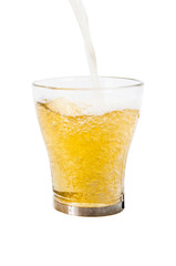 Glass of beer isolated on white