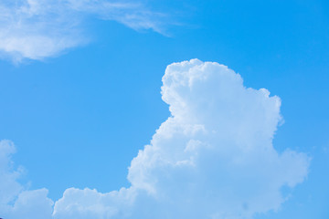 Naklejka na ściany i meble Sky with beautiful clouds, beautiful white clouds,Beautiful sky background for graphic work