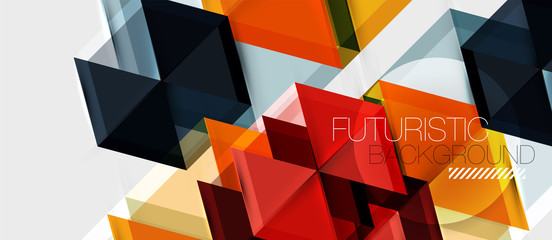 Bright color hexagon geometrical composition background, business presentation template