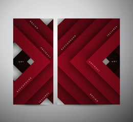Brochure business design. Abstract  modern red geometric digital - Vector Background.