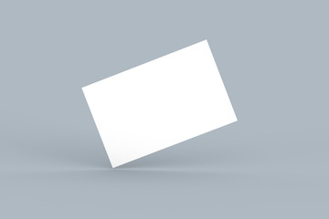 Business Card White Template Mock Up