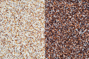 background in the form of colored plaster of small pebbles