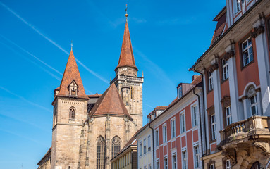 Fototapeta na wymiar St. Johannis Kirche in Ansbach Mittelfranken
