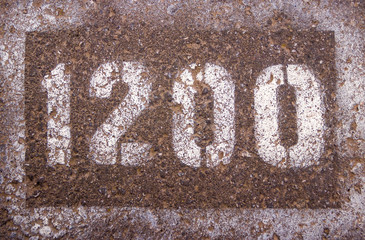 the numbers on the asphalt 1200