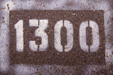 the numbers on the asphalt 1300