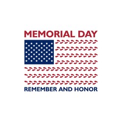 Memorial Day Background, simple illustration