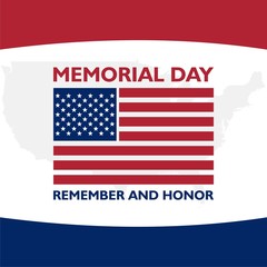 Memorial Day Background, simple illustration