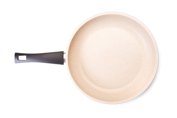Fry Pan Ceramic Coating in White background