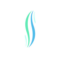 variation of letter S logo in multi  colors