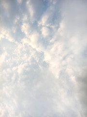Vast blue sky and sky sky clouds background With the evening light