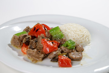 lamb saute turkish kebab cuisine