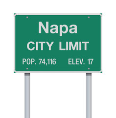 Napa City Limit road sign
