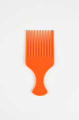 Plastic comb isolated on white background