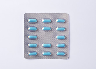 Pills isolated on white background	