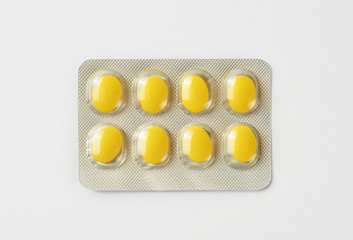 Pills isolated on white background	