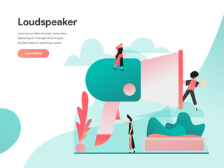 Loudspeaker Illustration Concept. Modern flat design concept of web page design for website and mobile website.Vector illustration EPS 10