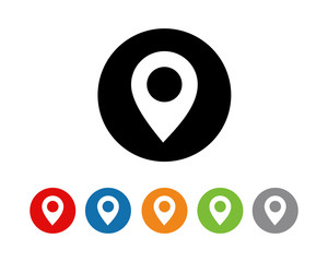 Pin Maps icon flat, Location vector