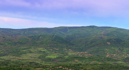 A mountain view at the villages in south Serbia