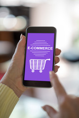 E-commerce concept on a smartphone