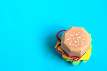 Hamburger made of paper