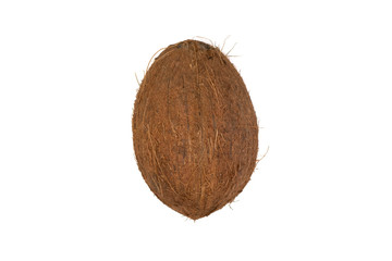 Whole coconut on a white background - isolate
