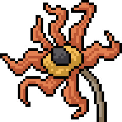 vector pixel art flower abstract