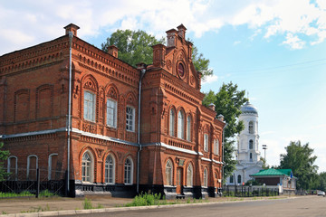 Architectural monument in the Siberian city of Biysk