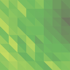 Fototapeta na wymiar Green abstract low poly triangles background