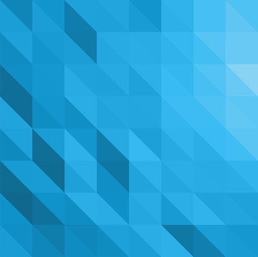 Blue abstract low poly triangles background