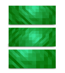 Obraz premium Low poly banners set mock up