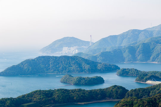 Sea and mountain scenery of Maizuru city, Kyoto Prefecture, Japan