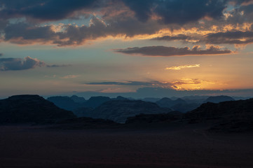 wadi rum desert landscape in Jordan